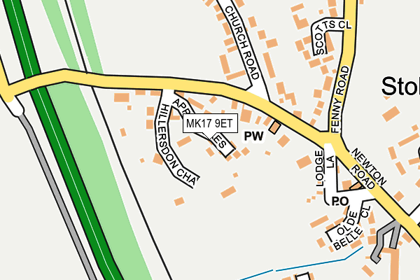 MK17 9ET map - OS OpenMap – Local (Ordnance Survey)