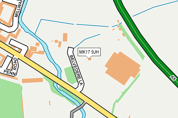 MK17 9JH map - OS OpenMap – Local (Ordnance Survey)