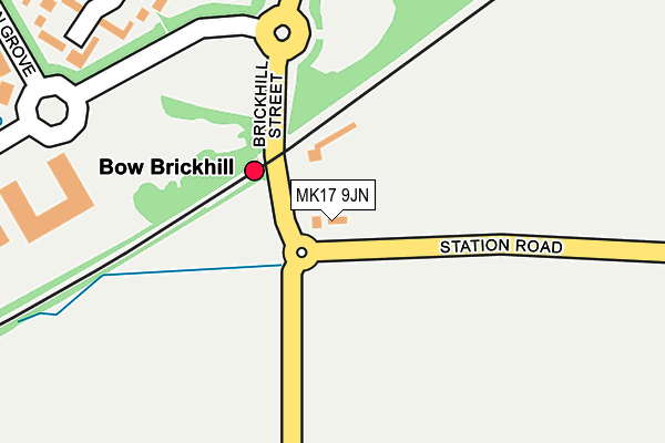 MK17 9JN map - OS OpenMap – Local (Ordnance Survey)