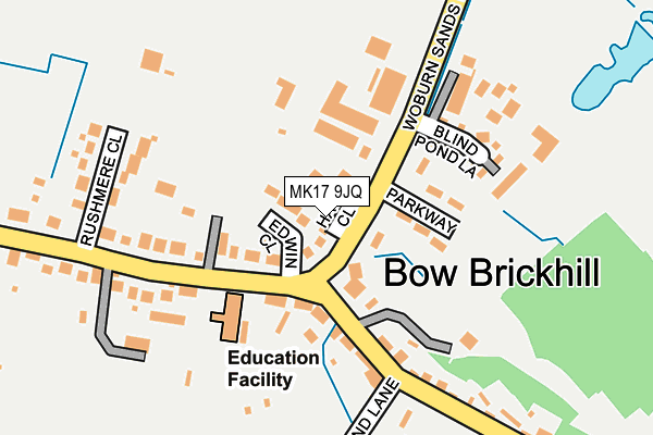 MK17 9JQ map - OS OpenMap – Local (Ordnance Survey)