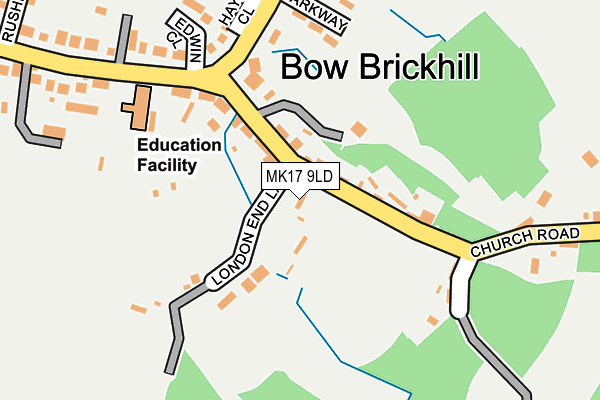 MK17 9LD map - OS OpenMap – Local (Ordnance Survey)