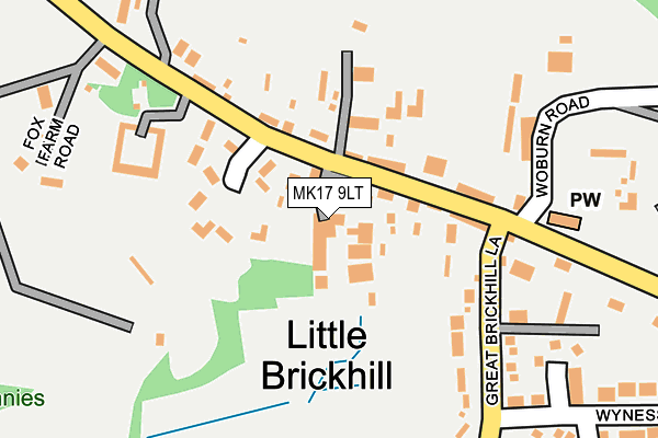 MK17 9LT map - OS OpenMap – Local (Ordnance Survey)