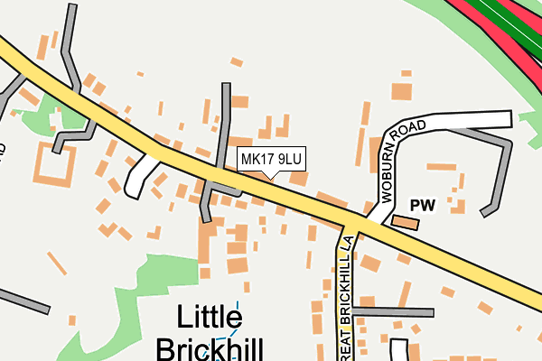 MK17 9LU map - OS OpenMap – Local (Ordnance Survey)