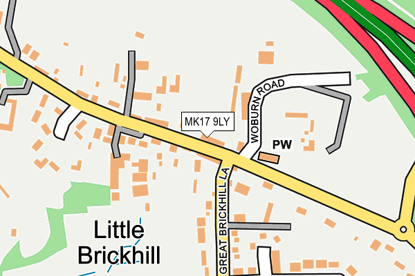 MK17 9LY map - OS OpenMap – Local (Ordnance Survey)