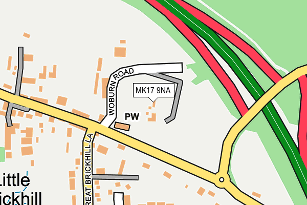 MK17 9NA map - OS OpenMap – Local (Ordnance Survey)