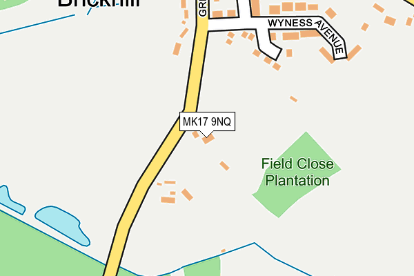 MK17 9NQ map - OS OpenMap – Local (Ordnance Survey)