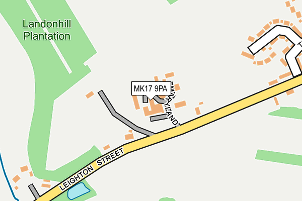 MK17 9PA map - OS OpenMap – Local (Ordnance Survey)