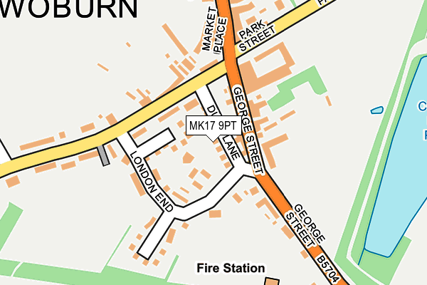 MK17 9PT map - OS OpenMap – Local (Ordnance Survey)