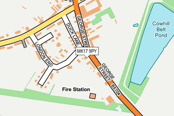 MK17 9PY map - OS OpenMap – Local (Ordnance Survey)