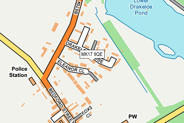 MK17 9QE map - OS OpenMap – Local (Ordnance Survey)