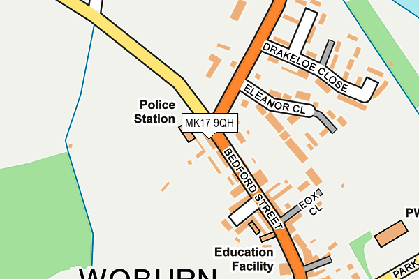 MK17 9QH map - OS OpenMap – Local (Ordnance Survey)