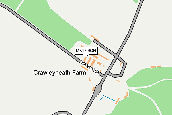 MK17 9QN map - OS OpenMap – Local (Ordnance Survey)