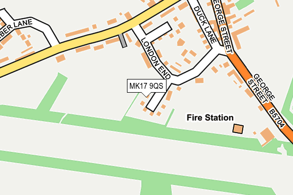 MK17 9QS map - OS OpenMap – Local (Ordnance Survey)