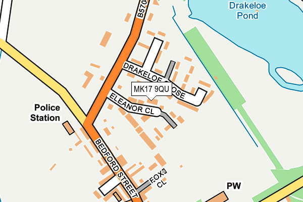 MK17 9QU map - OS OpenMap – Local (Ordnance Survey)