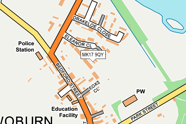 MK17 9QY map - OS OpenMap – Local (Ordnance Survey)