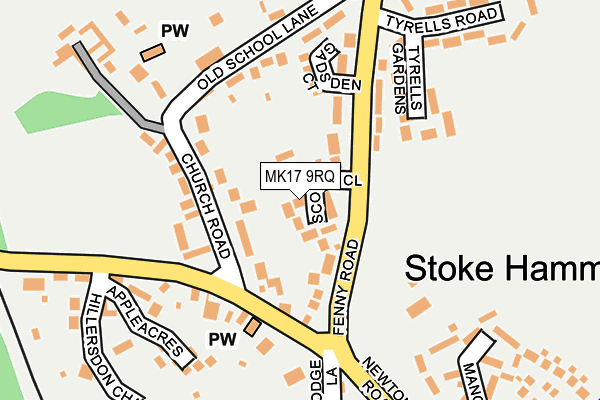 MK17 9RQ map - OS OpenMap – Local (Ordnance Survey)