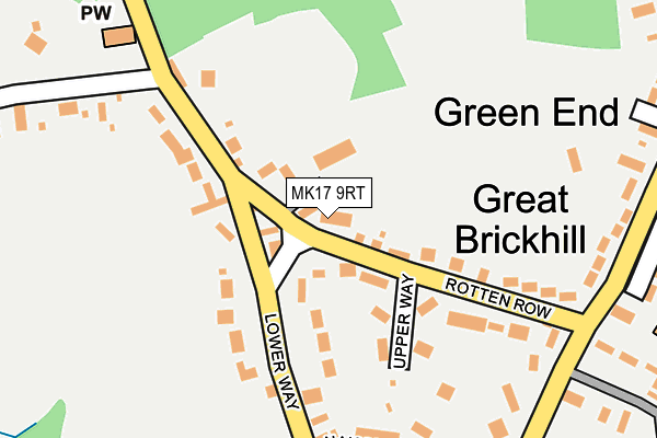 MK17 9RT map - OS OpenMap – Local (Ordnance Survey)