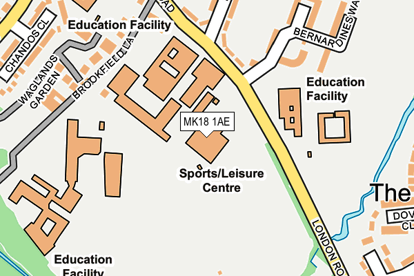 MK18 1AE map - OS OpenMap – Local (Ordnance Survey)