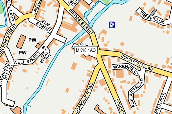MK18 1AQ map - OS OpenMap – Local (Ordnance Survey)
