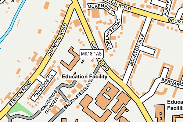 MK18 1AS map - OS OpenMap – Local (Ordnance Survey)