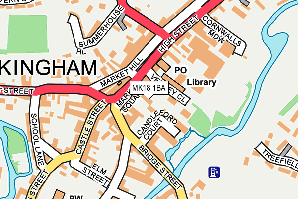 MK18 1BA map - OS OpenMap – Local (Ordnance Survey)