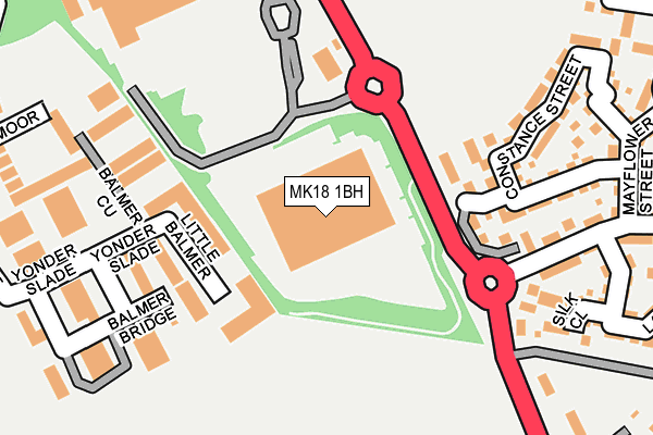 MK18 1BH map - OS OpenMap – Local (Ordnance Survey)