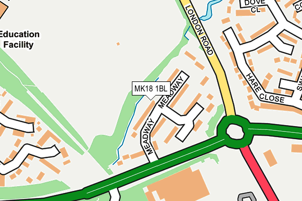 MK18 1BL map - OS OpenMap – Local (Ordnance Survey)
