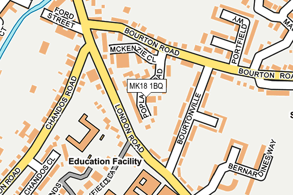 MK18 1BQ map - OS OpenMap – Local (Ordnance Survey)