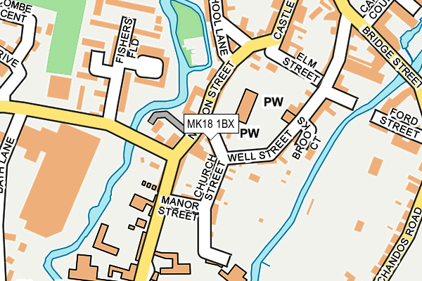 MK18 1BX map - OS OpenMap – Local (Ordnance Survey)