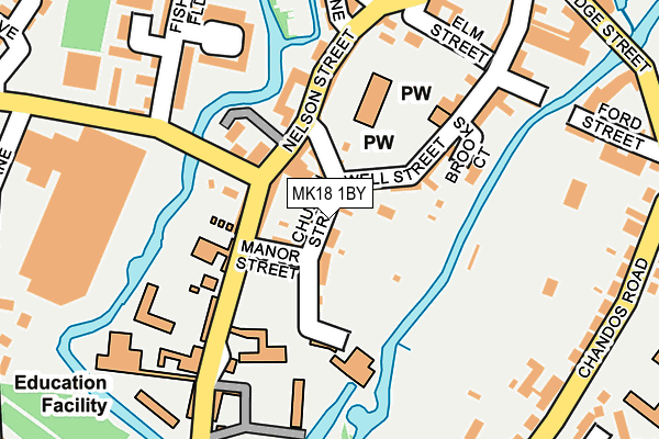 MK18 1BY map - OS OpenMap – Local (Ordnance Survey)