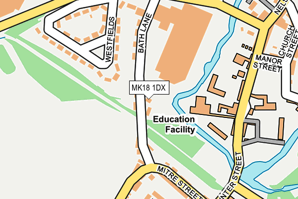 MK18 1DX map - OS OpenMap – Local (Ordnance Survey)