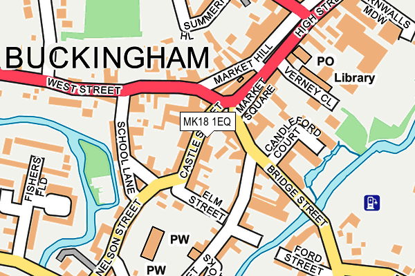 MK18 1EQ map - OS OpenMap – Local (Ordnance Survey)