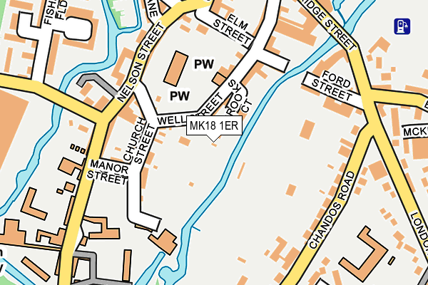 MK18 1ER map - OS OpenMap – Local (Ordnance Survey)