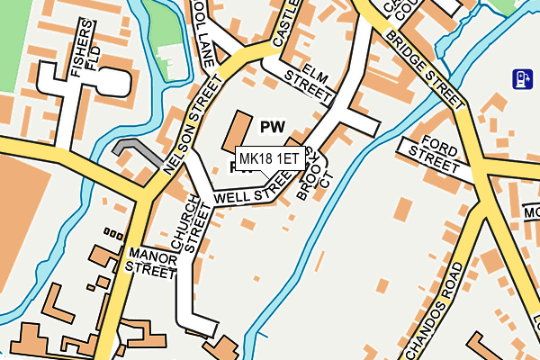 MK18 1ET map - OS OpenMap – Local (Ordnance Survey)