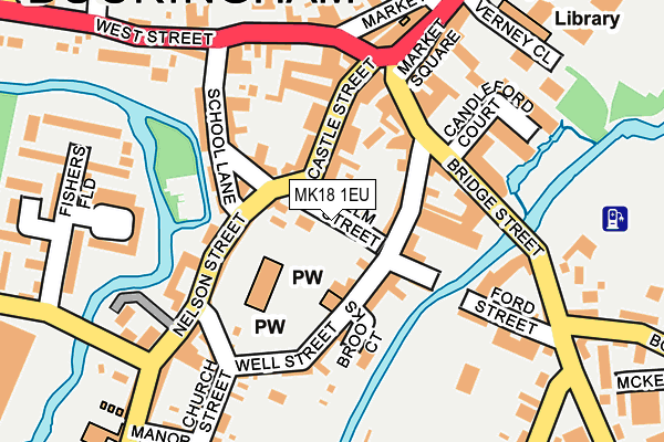 MK18 1EU map - OS OpenMap – Local (Ordnance Survey)