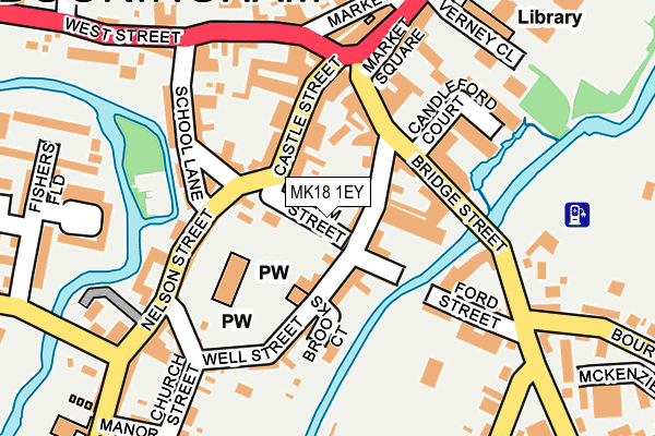 MK18 1EY map - OS OpenMap – Local (Ordnance Survey)