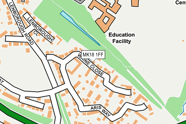 MK18 1FF map - OS OpenMap – Local (Ordnance Survey)