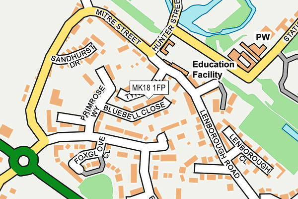 MK18 1FP map - OS OpenMap – Local (Ordnance Survey)
