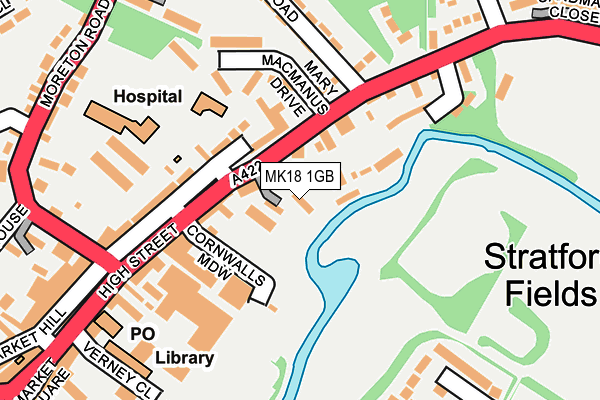 MK18 1GB map - OS OpenMap – Local (Ordnance Survey)