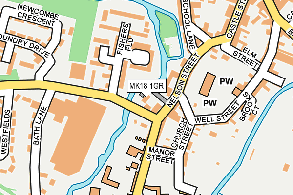 MK18 1GR map - OS OpenMap – Local (Ordnance Survey)