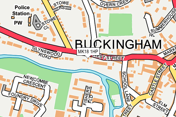 MK18 1HP map - OS OpenMap – Local (Ordnance Survey)