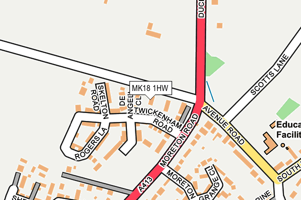 MK18 1HW map - OS OpenMap – Local (Ordnance Survey)