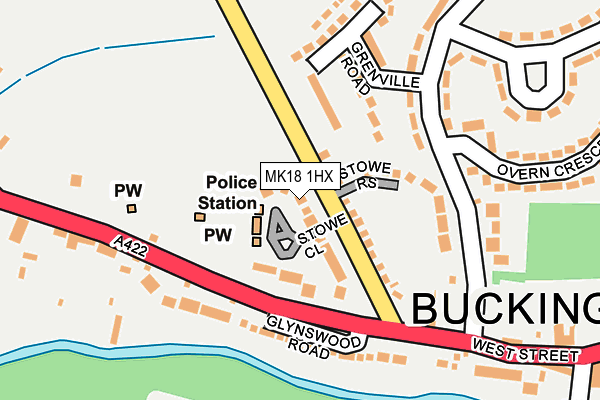 MK18 1HX map - OS OpenMap – Local (Ordnance Survey)