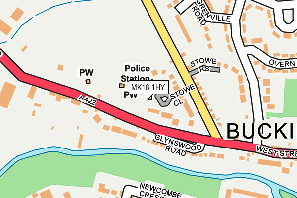 MK18 1HY map - OS OpenMap – Local (Ordnance Survey)