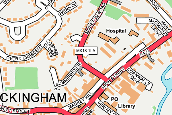 MK18 1LA map - OS OpenMap – Local (Ordnance Survey)