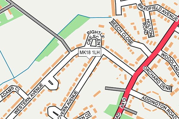 MK18 1LH map - OS OpenMap – Local (Ordnance Survey)