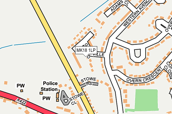 MK18 1LP map - OS OpenMap – Local (Ordnance Survey)