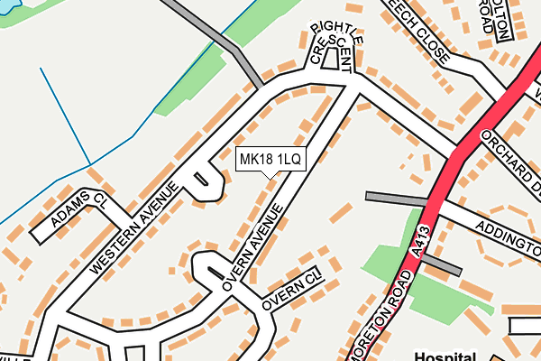 MK18 1LQ map - OS OpenMap – Local (Ordnance Survey)