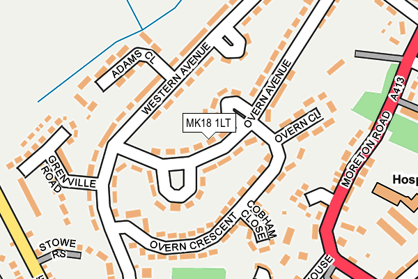 MK18 1LT map - OS OpenMap – Local (Ordnance Survey)