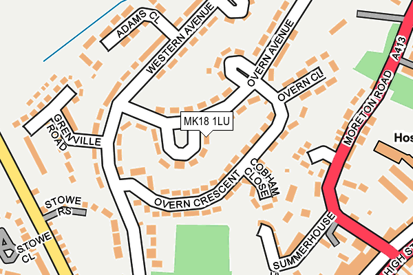 MK18 1LU map - OS OpenMap – Local (Ordnance Survey)